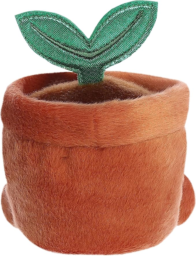 Aurora® Adorable Palm Pals™ Terra Potted Plant™ Stuffed Animal - Fun Collectible Plush for Kids and Adult Collectors - Perfect for Decorating Rooms and Birthday Gifts - Brown 5.5 Inches