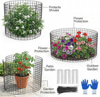 3Pack Plant Protector from Animals, 9pcs Wire Plant Protectors Metal Mesh Plant Cages, 11.8 x 15.7 Inch Outdoor Plant Guards for Rabbits Chicken Squirrels and Garden Protection