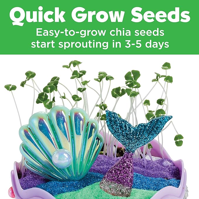 Creativity for Kids Mini Garden: Mermaid Terrarium Kit - Mermaid Gifts for Girls, Crafts and Toys, Stocking Stuffers for Kids (Ages 6+)