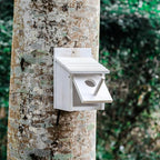 NATUREYLWL Wooden Bird House for Outside with Perch - Weatherproof Hanging Birdhouse for Finches, Bluebirds, Cardinals - Outdoor Garden Birdhouse with Easy Clean Design