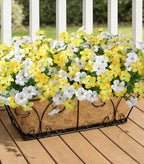 Artificial Flowers for Outdoors Fake Plants Outside Decoration, 20 Bundles Silk Petunia with Eucalyptus UV Resistant Realistic Faux Flowers for Outdoor Planters Garden Balcony Yard Porch Patio, Mix