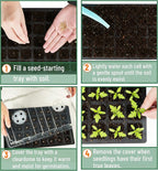 Mr. Pen- Seed Starter Tray Kits, 10 Pack, Total 400 Cells, Durable Plant Germination Trays with Humidity Vented Domes and Bases, Ideal for Seed Starting, Indoor Gardening and Greenhouse