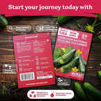 KVITER 50 National Pickling Cucumber Seeds for Planting (Cucumis sativus) - Heirloom Pickling Cucumbers Seed Packets, Non GMO Cucumber Organic - Vegetable Seeds for Home Garden & Containers