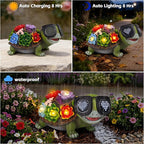 Solar Turtle Garden Decor Statue - Turtle Garden Statues with Love LED Lights,Outdoor Figurine Decorations for Outside Yard, Lawn, Patio, Porch, Balcony, Unique Birthday Gifts for Mom Women Grandma
