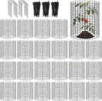 20 Pack Round Plant Protector from Animals, 12'' x 12'' Metal Plant Cages，60Pcs Metal Mesh to Keep Animals Out, Garden Protection Bunny Barricades, Wire Plant Protectors for Rabbits Chicken Duck