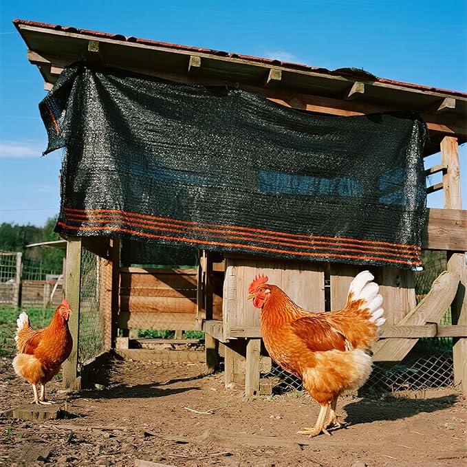 winemana 50% Shade Cloth for Garden- 4x10 FT Breathable Mesh Tarp for Vegetables & Plants, Outdoor Patio Sun Shade with Grommets - Chicken Coop, Dog Kennel Cover