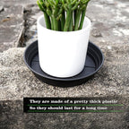LWALRS 4 Packs 6 Inches Plant Saucer Drip Trays, Round Plastic Plant Pot Saucers Flower Pot Tray for Indoor Outdoor
