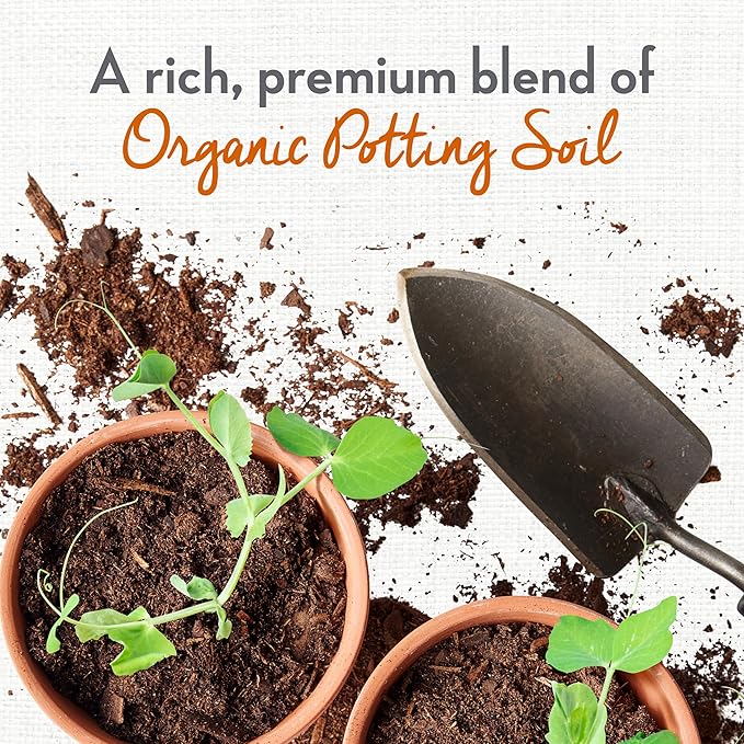 Whitney Farms Organic Potting Soil - Natural Indoor and Outdoor Container Mix, Organic Potting Soil for Vegetables, Herbs and Flowers, Feeds Plants up to 2 Months, 8 qt.