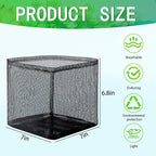 EBaokuup 4 Pcs Aquatic Pond Planting Bags-7" Reusable Mesh Water Garden Pond Plant Pot-Breathable Black Square Lily Plant Pots for Pond Bog Plant Garden Terrestrial Plant