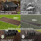 Lineware 9-Inch Lawn Aerator,Heavy Duty Push Spike Aerator with 2 Wheels,Aerator Lawn Tool with Steel Handle, Manual Aerator Lawn Tool with Foam Armrests, Suitable for Lawn, Garden and Yard