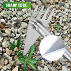 BARAYSTUS Dual Headed Hoe Garden Tool, Adjustable Long Handle Weed Puller, Stainless Steel Hoe Cultivator and Weed Rake Gardening Tool, for Gardening Planting, Weeding, Digging, Loosening Soil
