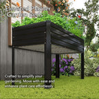 Galvanized Raised Garden Bed with Legs,2PCS 48×24×30in Elevated Planter Box for Backyard,Garden, Patio, Balcony, 350lb Capacity,Planters for Outdoor Plants,Black