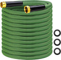 Garden Hose 75 ft Flexible Non-Expandable Water Hose Kink-Free Ultra Lightweight Leak-Proof Durable Portable Wear-Resistant Hoses Pipe with 3/4" Brass Fittings for Outdoor Yard Lawn Car Wash
