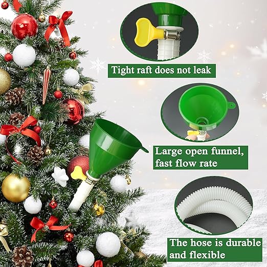 1.5m Christmas Tree Watering Funnel - Long Spout Watering System for Large Indoor & Outdoor Plants (Green)