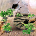 GOZILLA Silk Fish Tank Plants,Reptile Artificial Plant,Reptile Plants for Terrarium,Aquarium Decorations Accessories Set,Resin Driftwood Artificial Silk Aquarium Plant for Fish Tank.(8PCS/A-Set)