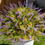 12 Bundles Artificial Coleus Flowers | UV Resistant No Fade Silk Faux Plants | Spring Summer Outdoor Fake Greenery for Garden Patio Planters Front Porch Pathway Decor (Green)