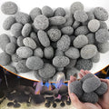 CJGQ 7 Lb Lava Rocks for Fire Pit,2"-3" Natural Pebbles Tumbled Lava Rock,Round Fire Pit Rocks for Portable Fireplaces Propane Gas Fish Tank Landscaping Garden Decoration