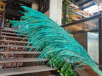 Pampas Grass Decor Tall,Long Pampas, Large Pompas Floral, Elegant Feather Flowers for Wedding Decorations, Living Room Decor (Natural Teal, 6pcs 43.3"(110cm))