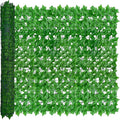 ODTORY Artificial Ivy Privacy Fence Wall Screen: 48X120 in UV-Anti Faux Greenery Backdrop Ivy Vine Leaf Hedges Fence Panels for Patio, Balcony, Garden, Backyard Indoor Outdoor Light Green Decor