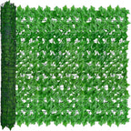 ODTORY Artificial Ivy Privacy Fence Wall Screen: 48X120 in UV-Anti Faux Greenery Backdrop Ivy Vine Leaf Hedges Fence Panels for Patio, Balcony, Garden, Backyard Indoor Outdoor Light Green Decor