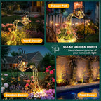 Solar Lights Outdoor Decor, Perfect Gardening Gift for Mom Women Grandma, Thoughtful Birthday Present, Hanging Lanterns Watering Can Lights for Garden, Yard, Porch, Patio Backyard Decoration