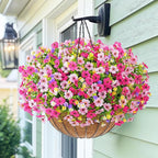 BLEUM CADE 34 Bundles Artificial Flowers for Outdoors, UV Resistant Fake Outdoor Flowers, Realistic Faux Outdoor Flowers for Decoration, Outside Fake Plants for Porch Garden Decor