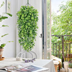 Waipfaru 8Pcs Fake Hanging Plants 3ft Fake Plants UV Resistant Fake Vines Artificial Decor for Indoor Outdoor Party Wall Porch Wedding Decoration,Light Green