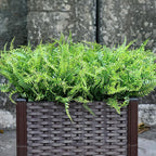 Set of 2 Large Potted Plants Artificial Ferns for Outdoor - Already Assembly Faux Ferns in Pots UV Resistant Realistic Fake Greenery Potted for Outdoor Home Office Patios Porches Yards Decor