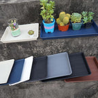VUWEZ 2 Pack Plant Growing Nursery 1020 Trays, Plant Saucer Tray, Heavy Sturdy Seed Starting Trays, Plant Saucer for Indoors No Holes, Seed Starter Growing Tray (22"x11.2", Black)