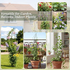 Trellis for Climbing Plants Outdoor Made of Metal, Voumsil Garden Trellis with Leaf Design, for Garden Decor Garden Lawn Porch