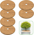 ZeeDix 6 Pack Coconut Fiber Mulch Ring, 18 Inch Coco Coir Tree Ring Mulch Mat, 100% Natural Tree Protector Mat Plant Cover Ring Coconut Coir Discs Tree Mats Mulch Rings for Indoor Outdoor Trees Plants