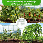 Cucumber Trellis for Raised Garden Bed, U-Shape Plant Support Metel Trellis for Climbing Plants Arch Trellis with Netting for Outdoor Cucumbers,Tomatoes,Vine Climbing Plant(47.2''X32''x47.2''(LxWxH))