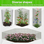 8 Pack Plant Protectors from Animals, 24"x 12" Wire Cages with Stakes and Cable Ties, Metal Mesh to Keep Animals Out, Metal Plant Cages for Vegetables, Flowers