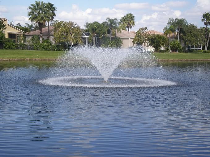 Kasco 5HP VFX Series Aerating Pond Fountain – 240V, Three Phase, 400 ft Power Cord – 5.3VFX400 - Large Pond Fountain