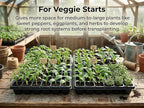 Gardzen 10 Pack 72 Cell Seed Starter Trays, 1.75" Deep Plug Tray for Seedlings, Thick Seedling Trays with Drainage Holes, Fit Standard 1020 Drip Tray