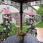 RECUTMS Valentines Day Rose Decorations, Fake Hanging Flower, 2PCS Artificial Rose Vine Plants Flowers Wedding Home Decoration and Wall Décor 3.3Ft Valentines Pink Outdoor Decor (Pink)