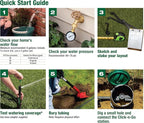 Rain Bird 32HE In-Ground Pro Rotor Pop-up Sprinkler System Kit with Click-N-Go Garden Hose Connection