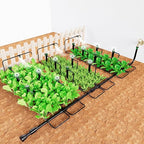 Leak-Proof Drip Irrigation Kit,Quick Connect Irrigation System, Lock Barbed Garden Watering System with 1/4 inch 1/2 inch Irrigation Tubing Hose for Garden,Raised Garden Bed, Lawn