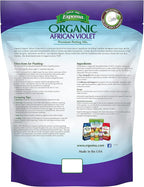 Espoma Organic Natural and Organic Premium Potting Soil Mix for African Violets and All Indoor Flowering Houseplants. for Organic Gardening. 4 Quart Bag