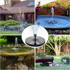 AISITIN 2.5W Solar Bird Bath Fountain, Solar Fountain for Bird Bath with 6 Nozzles, 6.7" Solar Powered Water Fountain for Garden, Ponds, Pool, Fish Tank, Outdoor and Aquarium, 2 Pack