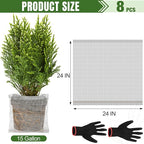 8 PCS 15 Gallon Root Guard Gopher Proof Wire Baskets, Stainless Steel Gophers Moles Voles Proof Mesh Baskets, Underground Cages for Protecting Plant Roots, Trees, Flowers, Crops, Tubers