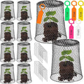 10 Pcs Garden Chicken Wire Plant Covers, 11x11Inch Metal Wire Garden Cloches Chicken Wire Cloche Plant Protector Heavy Duty Garden Plant Cloche for Keeping Bunnies Chicken Squirrels Birds Other Out