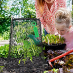 6 Packs 13.4"x12" Garden Cloches for Plants, Plant Protectors from Animals,Plant Cages for Outdoor Plants,Plant Covers from Animals,Chicken Wire Cloche with Stakes+Labels+Gloves for Protect Plants