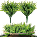 MAQIHAN 10 Pcs Fake Fern - Artificial Ferns for Outdoors - Faux Ferns for Outdoor Planter Large Outdoor Patio Decor Boston Fern Artificial Plants Faux Greenery Porch Decor