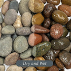 River Rocks, 20lbs Aquarium Rocks, 2-3 Inch Colorful Pebbles for Indoor Plants, Natural Stones for Landscaping Garden Paving Plant Rocks Crafting Walkways