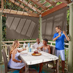 Coolaroo Outdoor Roller Shade with Wand - 90% UV Block Breathable Light Filtering Shade for Patio or Porch, Fade-Resistant, Easy-Clean Fabric, 6ft x 6ft, Mocha