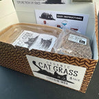 Cat Grass Grow Kit — 4-Batch Indoor Growing Set with Containers, Soil Disks & Seeds | Supports Digestion & Hairball Control | Ready to Grow, No Mess