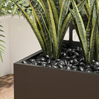73" Ornamental Metal Planter Box with Trellis on Wheels, Raised Garden Bed with Scrollwork Privacy Screen, Outdoor Privacy Planters for Patio Balcony Backyard, Climbing Plants Vegetables