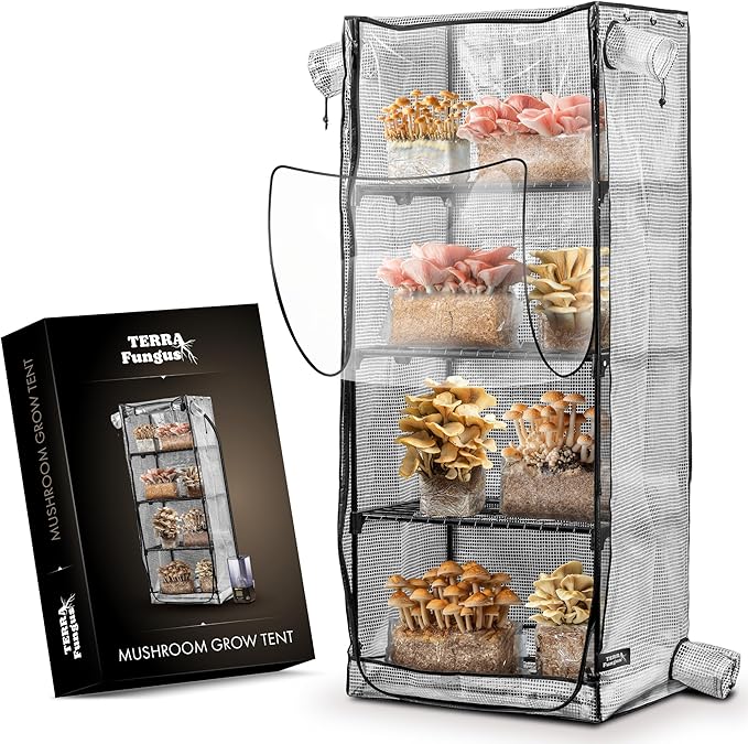 Mushroom Grow Tent, Martha Tent for Mushroom Growing kit, Small Greenhouse for Indoor, Mini Greenhouse Indoor, Mushroom Fruiting Chamber, Grow House that fit monotub, Grow Cabinet
