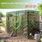 Outsunny 6' x 3' x 5' Crop Cage, Plant Protection Tent with Zippered Doors for Vegetable Garden, Backyard, Black
